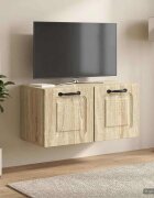 vidaXL Стенно монтиран ТВ шкаф Дъб сонома 595 x 31 x 30 см