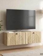 vidaXL Стенно монтиран ТВ шкаф Дъб сонома 98 x 31 x 30 см