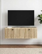 vidaXL Стенно монтиран ТВ шкаф Дъб сонома 98 x 41 x 30 см