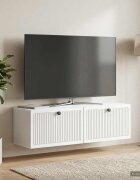 vidaXL Стенно монтиран ТВ шкаф Монтиране на стена Бяло 98 x 31 x 30 см
