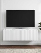 vidaXL Стенно монтиран ТВ шкаф Монтиране на стена Бяло 98 x 31 x 30 см