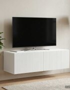 vidaXL Стенно монтиран ТВ шкаф Монтиране на стена Бяло 98 x 41 x 30 см