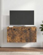 vidaXL Стенно монтиран ТВ шкаф Опушен дъб 595 x 31 x 30 см