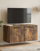 vidaXL Стенно монтиран ТВ шкаф Опушен дъб 595 x 31 x 30 см