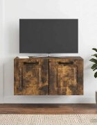 vidaXL Стенно монтиран ТВ шкаф Опушен дъб 595 x 31 x 30 см