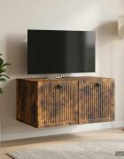 vidaXL Стенно монтиран ТВ шкаф Опушен дъб 595 x 41 x 30 см