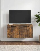 vidaXL Стенно монтиран ТВ шкаф Опушен дъб 595 x 41 x 30 см