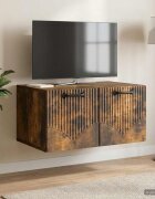 vidaXL Стенно монтиран ТВ шкаф Опушен дъб 595 x 41 x 30 см