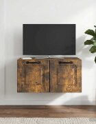 vidaXL Стенно монтиран ТВ шкаф Опушен дъб 595 x 41 x 30 см