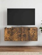 vidaXL Стенно монтиран ТВ шкаф Опушен дъб 785 x 31 x 30 см