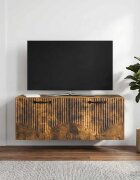 vidaXL Стенно монтиран ТВ шкаф Опушен дъб 785 x 31 x 30 см