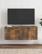 vidaXL Стенно монтиран ТВ шкаф Опушен дъб 785 x 41 x 30 см