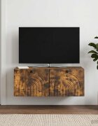 vidaXL Стенно монтиран ТВ шкаф Опушен дъб 785 x 41 x 30 см