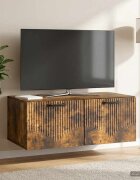 vidaXL Стенно монтиран ТВ шкаф Опушен дъб 785 x 41 x 30 см