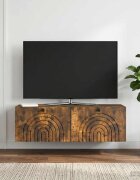 vidaXL Стенно монтиран ТВ шкаф Опушен дъб 98 x 31 x 30 см