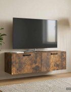 vidaXL Стенно монтиран ТВ шкаф Опушен дъб 98 x 31 x 30 см