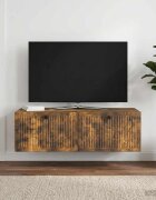 vidaXL Стенно монтиран ТВ шкаф Опушен дъб 98 x 41 x 30 см