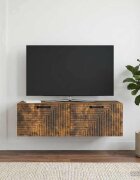 vidaXL Стенно монтиран ТВ шкаф Опушен дъб 98 x 41 x 30 см