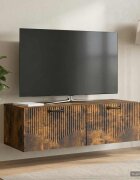 vidaXL Стенно монтиран ТВ шкаф Опушен дъб 98 x 41 x 30 см