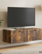 vidaXL Стенно монтиран ТВ шкаф Опушен дъб 99 x 41 x 30 см