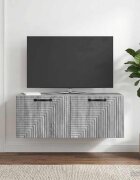 vidaXL Стенно монтиран ТВ шкаф Сива сонома 785 x 31 x 30 см