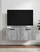 vidaXL Стенно монтиран ТВ шкаф Сива сонома 785 x 41 x 30 см