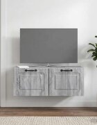 vidaXL Стенно монтиран ТВ шкаф Сива сонома 785 x 41 x 30 см