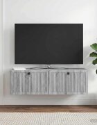 vidaXL Стенно монтиран ТВ шкаф Сива сонома 98 x 31 x 30 см