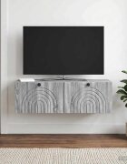 vidaXL Стенно монтиран ТВ шкаф Сива сонома 98 x 31 x 30 см