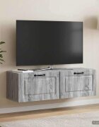 vidaXL Стенно монтиран ТВ шкаф Сива сонома 98 x 31 x 30 см