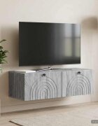 vidaXL Стенно монтиран ТВ шкаф Сива сонома 99 x 41 x 30 см