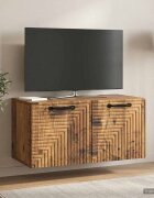 vidaXL Стенно монтиран ТВ шкаф Старо дърво 595 x 31 x 30 см