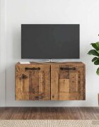 vidaXL Стенно монтиран ТВ шкаф Старо дърво 595 x 31 x 30 см