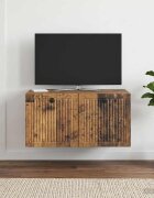 vidaXL Стенно монтиран ТВ шкаф Старо дърво 595 x 41 x 30 см