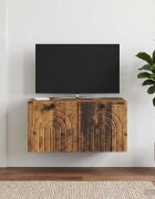vidaXL Стенно монтиран ТВ шкаф Старо дърво 595 x 41 x 30 см