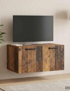 vidaXL Стенно монтиран ТВ шкаф Старо дърво 595 x 41 x 30 см