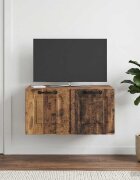 vidaXL Стенно монтиран ТВ шкаф Старо дърво 595 x 41 x 30 см