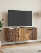 vidaXL Стенно монтиран ТВ шкаф Старо дърво 785 x 31 x 30 см