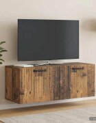 vidaXL Стенно монтиран ТВ шкаф Старо дърво 785 x 31 x 30 см