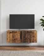 vidaXL Стенно монтиран ТВ шкаф Старо дърво 785 x 31 x 30 см