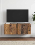 vidaXL Стенно монтиран ТВ шкаф Старо дърво 785 x 41 x 30 см