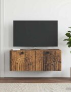 vidaXL Стенно монтиран ТВ шкаф Старо дърво 785 x 41 x 30 см
