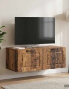 vidaXL Стенно монтиран ТВ шкаф Старо дърво 785 x 41 x 30 см