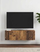 vidaXL Стенно монтиран ТВ шкаф Старо дърво 98 x 31 x 30 см