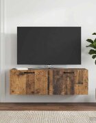 vidaXL Стенно монтиран ТВ шкаф Старо дърво 98 x 31 x 30 см