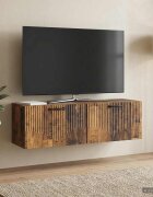 vidaXL Стенно монтиран ТВ шкаф Старо дърво 98 x 31 x 30 см