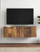 vidaXL Стенно монтиран ТВ шкаф Старо дърво 98 x 41 x 30 см