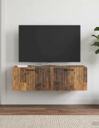 vidaXL Стенно монтиран ТВ шкаф Старо дърво 98 x 41 x 30 см