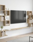 vidaXL Стенно монтирано телевизионно рафтче Дъб сонома