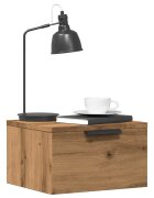 vidaXL Стенно нощно шкафче занаятчийски дъб 34x30x20 см